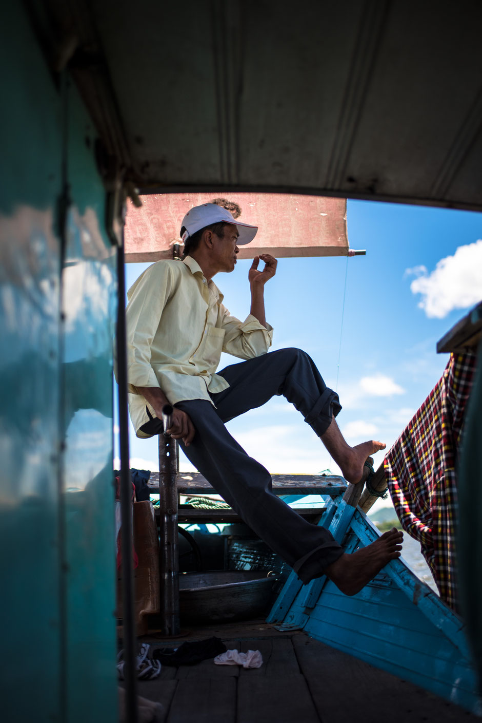 Portrait of the skipper, Mekong River, Vietnam, 2016, 1/2