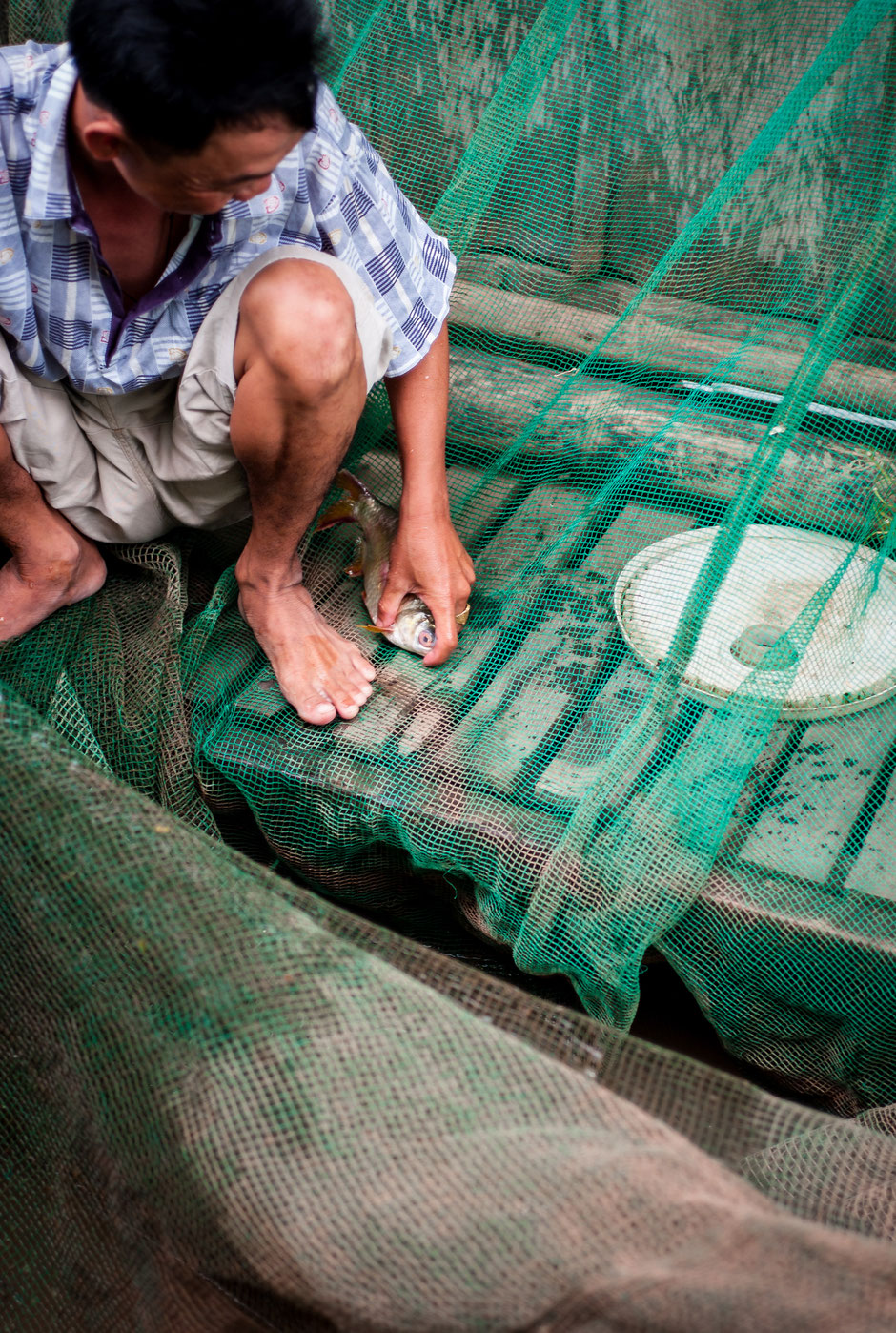 Fishermen, Mekong River, Vietnam, 2016
