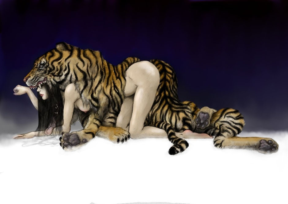 虎の威を借る女狐　虎　イラスト