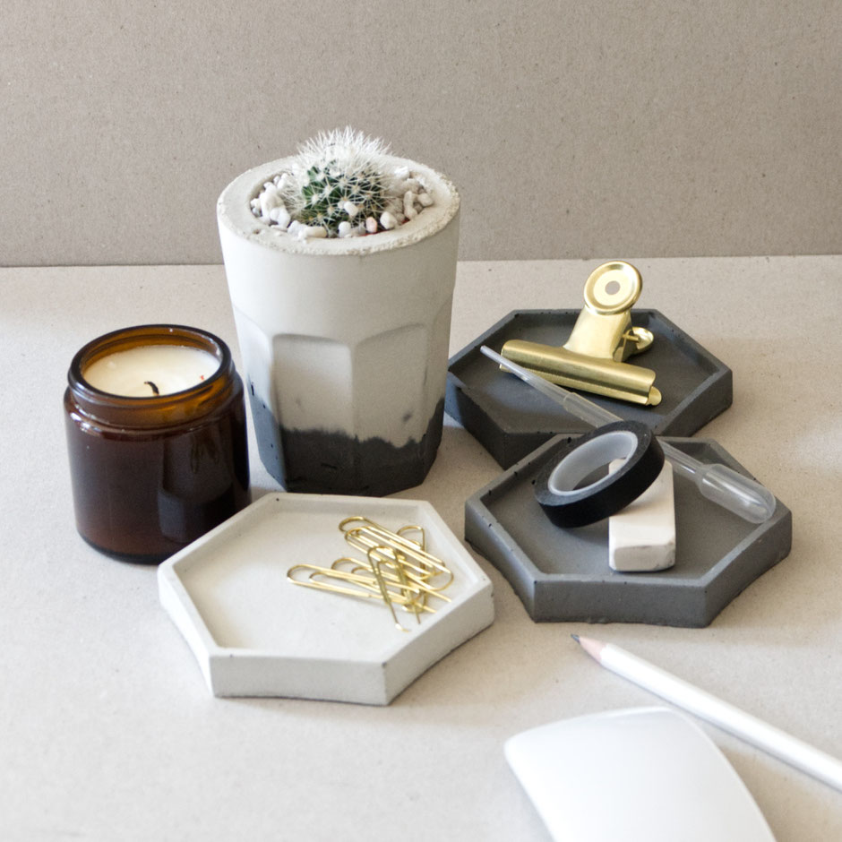 Modern home decor accents made from concrete by PASiNGA
