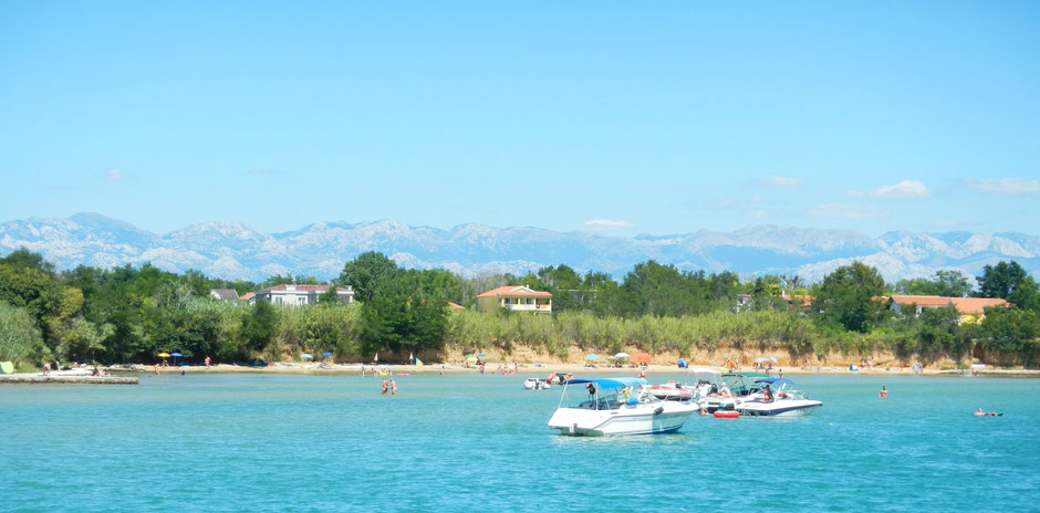 View from the water on Velebit mountain