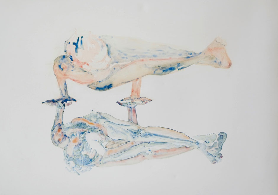 FAntje Flotho: Fische, 2019, Aquarell auf Papier, 41,5 x 55 cm