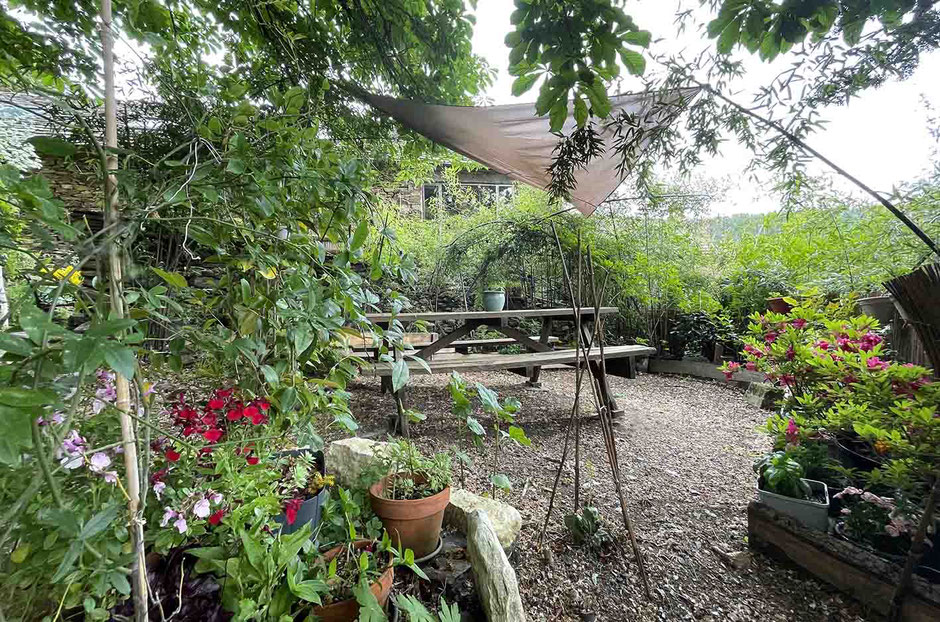 Table du jardin gite de liou cevennes