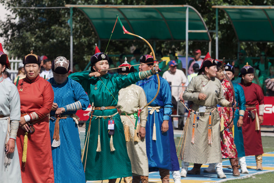 Mongolian Archery at the Naadam Festival
