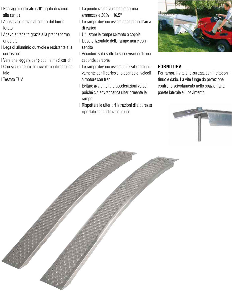 Rampe di Accesso Compact in Alluminio Per Piccoli e Medi Carichi, Descrizione