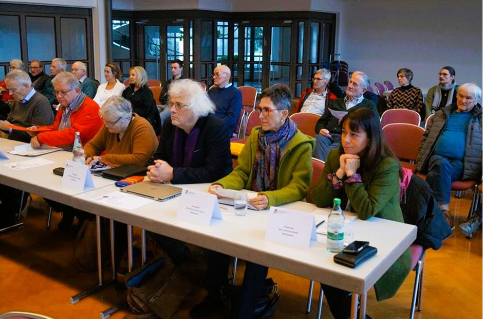 Die Bürgerinnen und Bürger, die Einwände geltend gemacht haben, und Besucher des Erörterungstermins.  © Daniel Seeburger