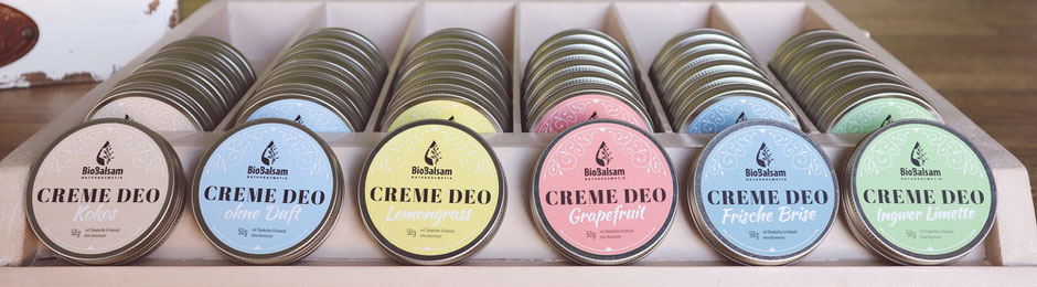 BioBalsam Creme Deo in 6 Sorten