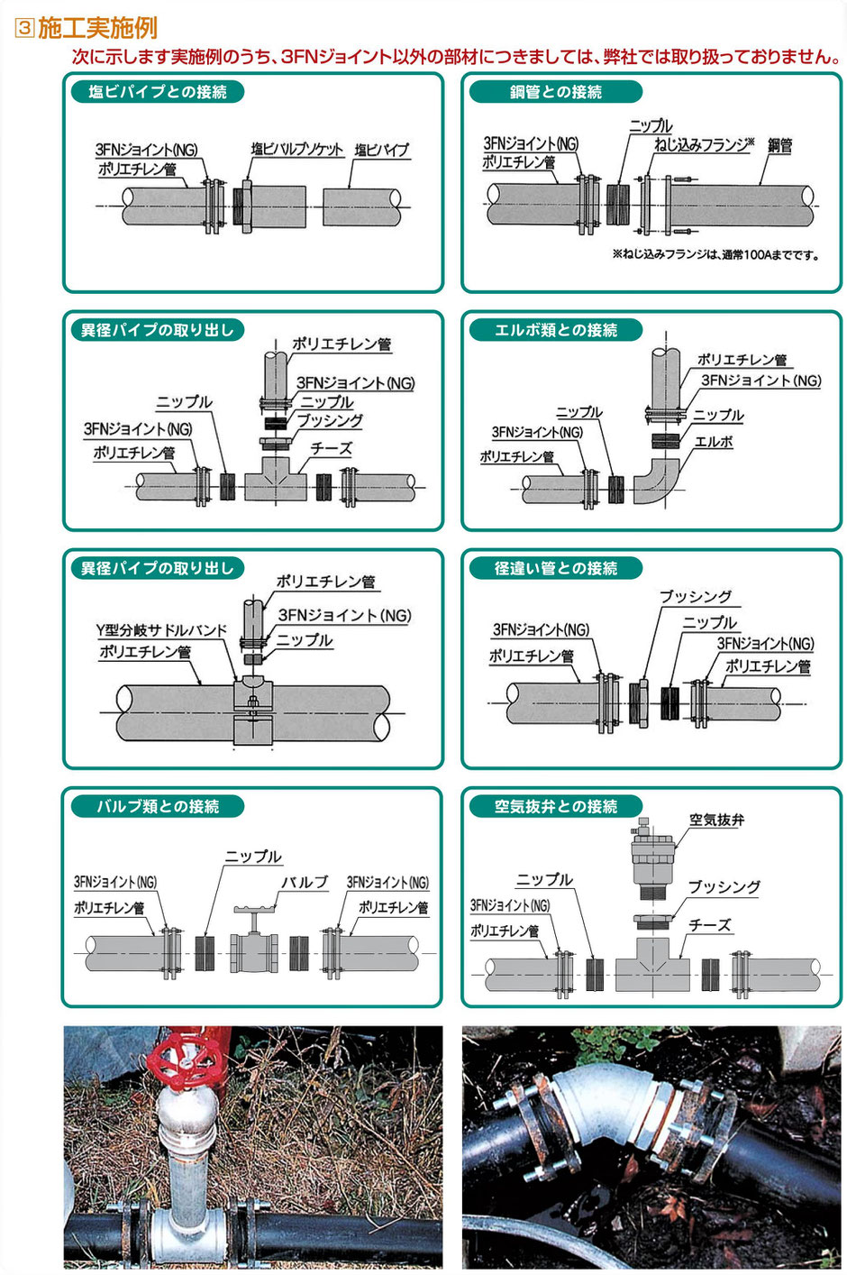 水を圧送する場合に、ポリエチレン管を使用した場合にどうしたら良いかを紹介するページです。