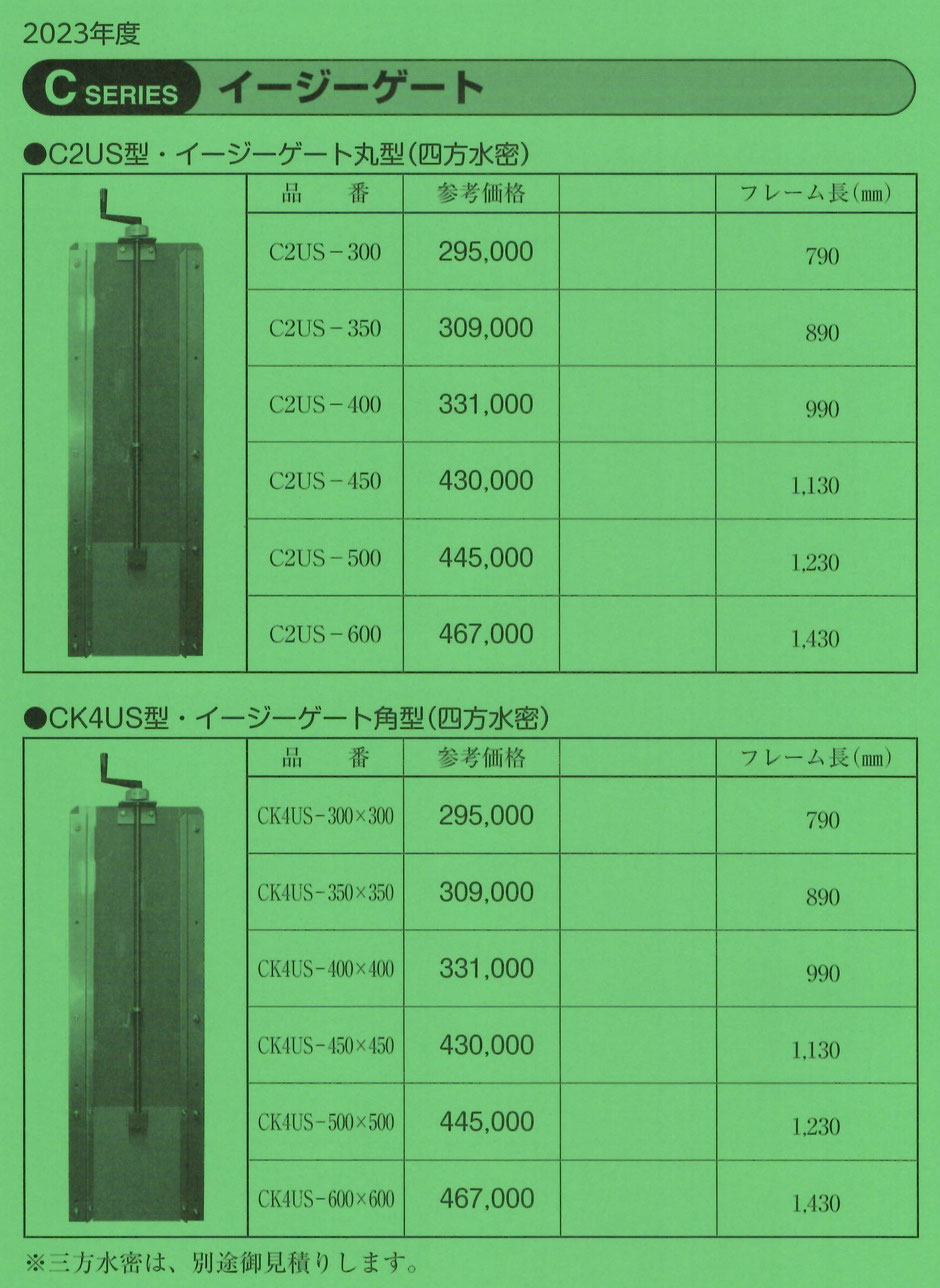 主に農業用水路に取り付けられる、様々なゲートや扉をご紹介するページです