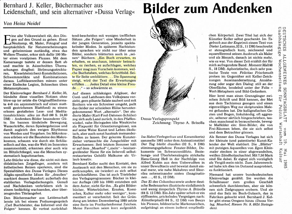 Deutsches Allgemeines Sonntagsblatt · Bilder zum Andenken von Heinz Neidel