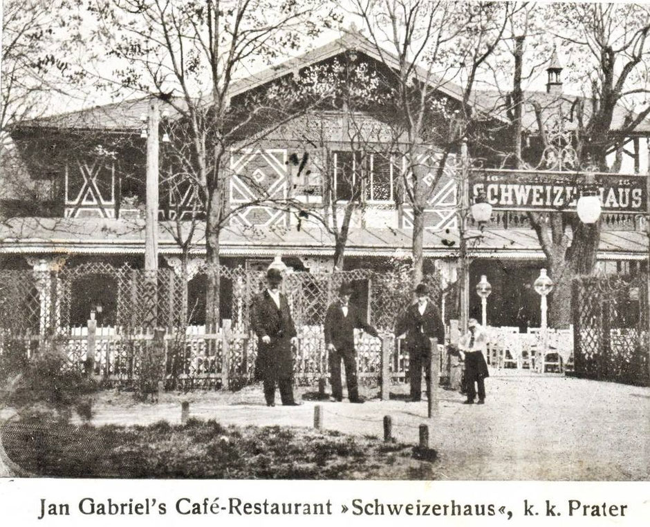 Das Schweizerhaus 1900 - 1910, Prater Wien Hotel Urania direkt buchen Bier genießen