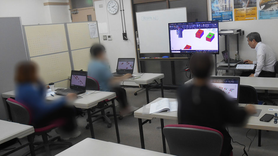 AutoCAD 3D 山口県 製造メーカー様 グループ講座 講習実施事例 新大阪