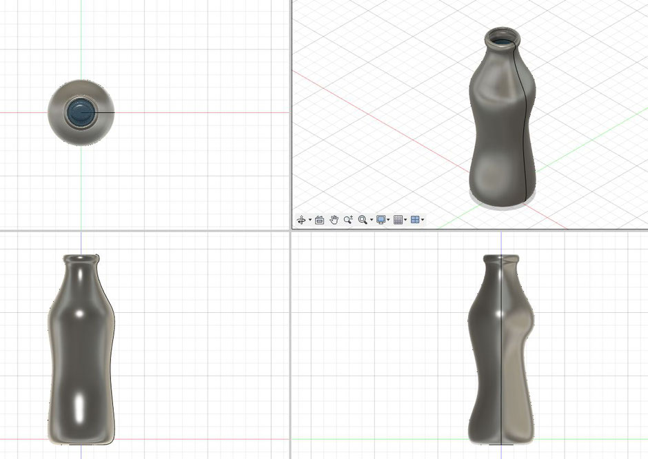 Autodesk Fusion 個別講座 入門 マンツーマン 3Dモデリングフォーム スカルプトモデリング ボトル