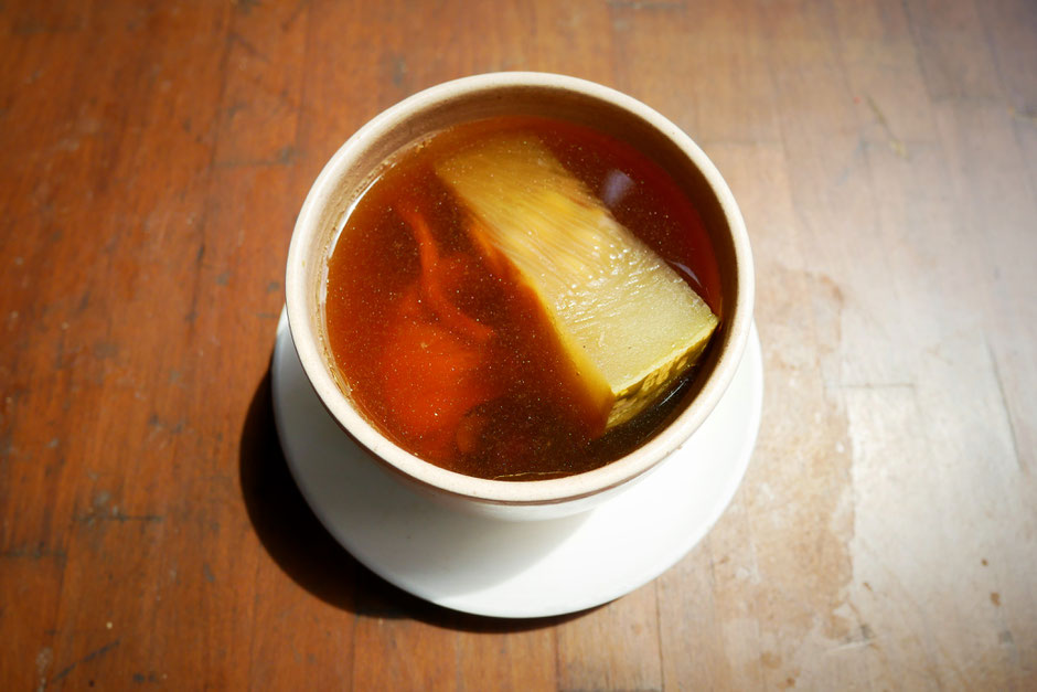 Shark fin melon, red dates and mushroom Chinese medicinal soup 