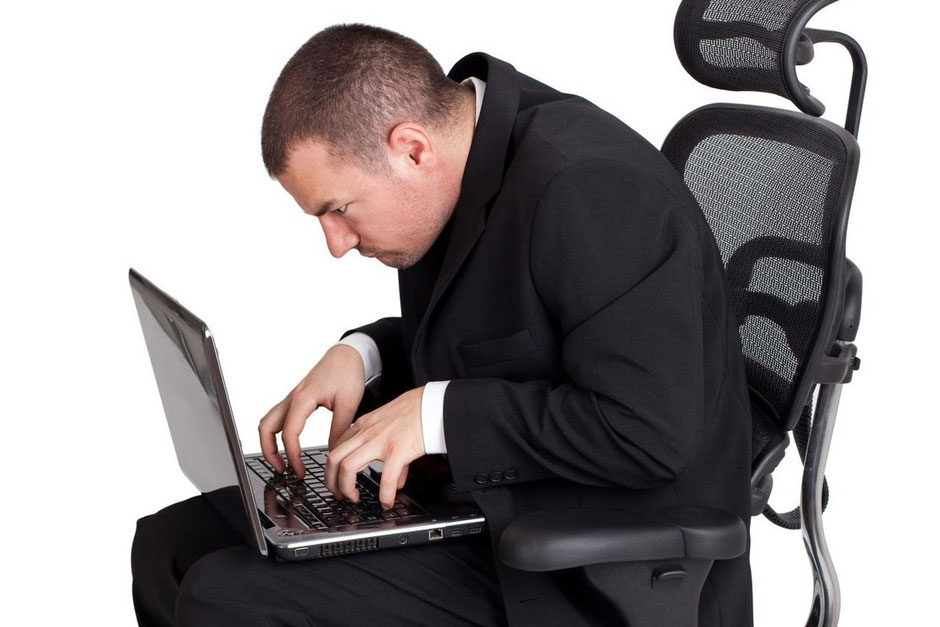 Sitting with bad posture - how not to do it!