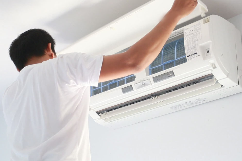 Humidity + dead organic matter = mold. You don't want your aircon units kicking this out into your bedroom every night so get them cleaned every 3 months at least.