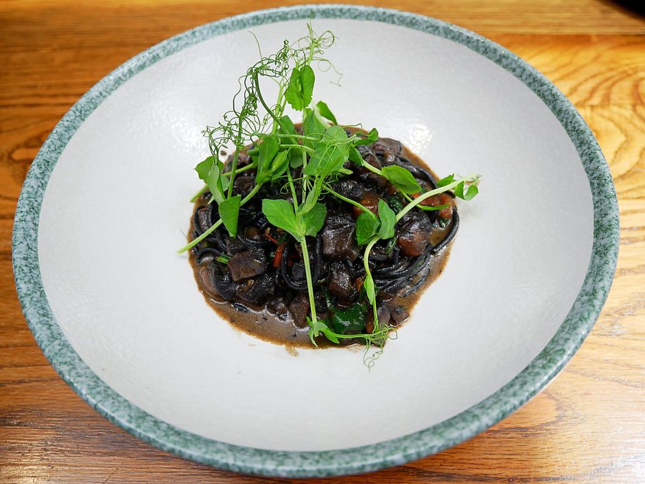 Charcoal spaghetti at Open Door Policy