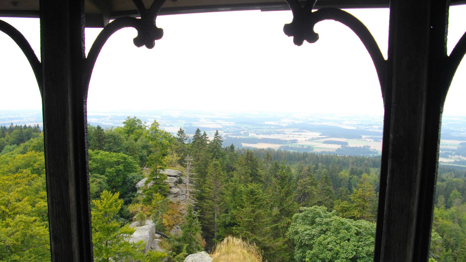 Blick vom Großen Waldstein – fast bis nach Wunsiedel