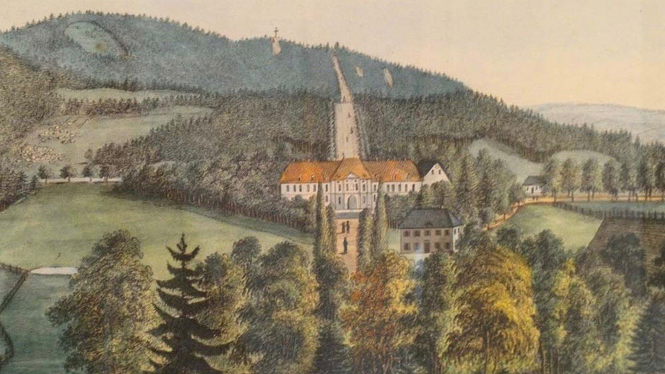 Historische Ansicht des Markgräflichen Schlosses in Bad Alexandersbad