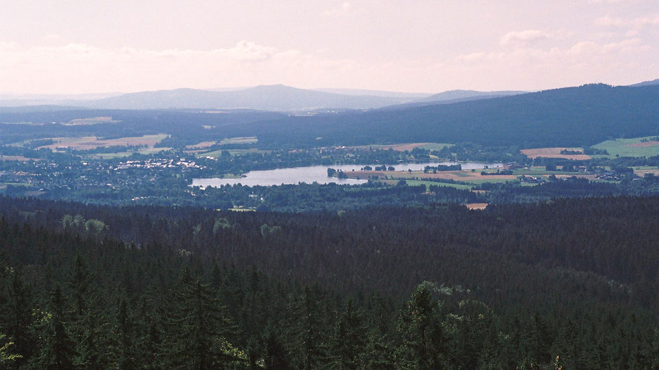 Großer Waldstein – Aussicht auf Fichtelgebirge, Weißenstadt und Weißenstädter See