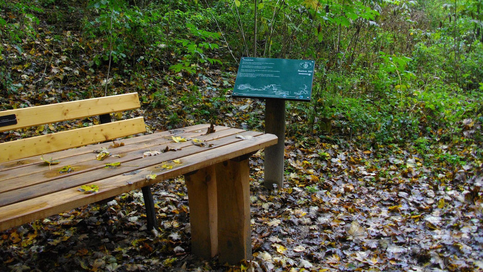 Auf dem Jean-Paul-Weg, Stationstafel 160 "Freundschaft" im Wacholdertal bei Wonsees