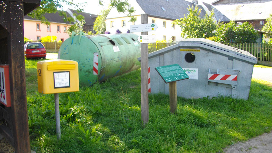 Auf dem Jean-Paul-Weg, Stationstafel 46 "Kartoffel-Freuden" in dem Dorf Grub