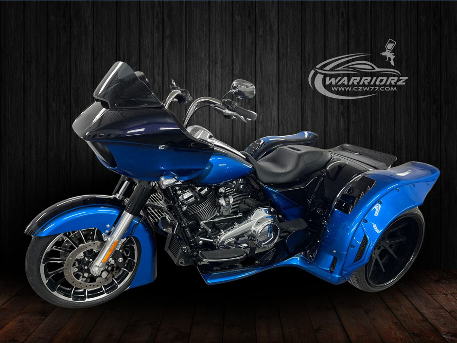 カスタムペイントハーレー,ハーレーダビットソントライク,キャンディー塗装,グラデーション塗装 ,フレーク塗装,フルカスタム