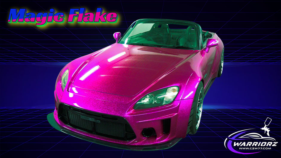 ホンダS2000,マジックフレーク,フレーク塗装,キャンディー 塗装,カスタムペイント ,ウォーリアーズ