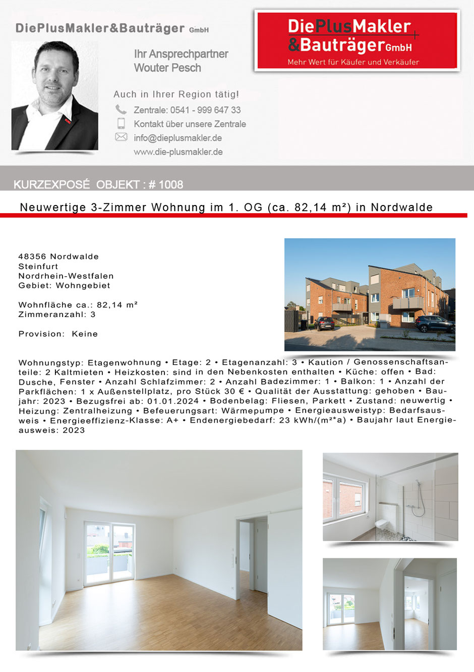 Exposé Immobilienangebot zu Objekt 1008 in Nordwalde - Vermietung