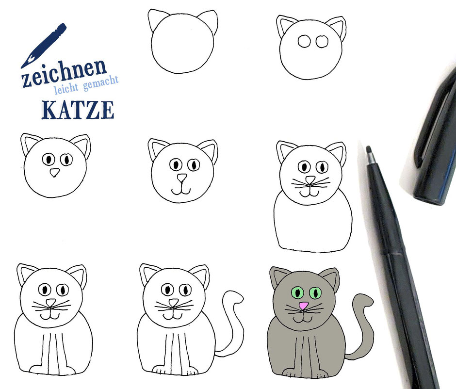Katze zeichnen mit Kindern, Ulli Verlag