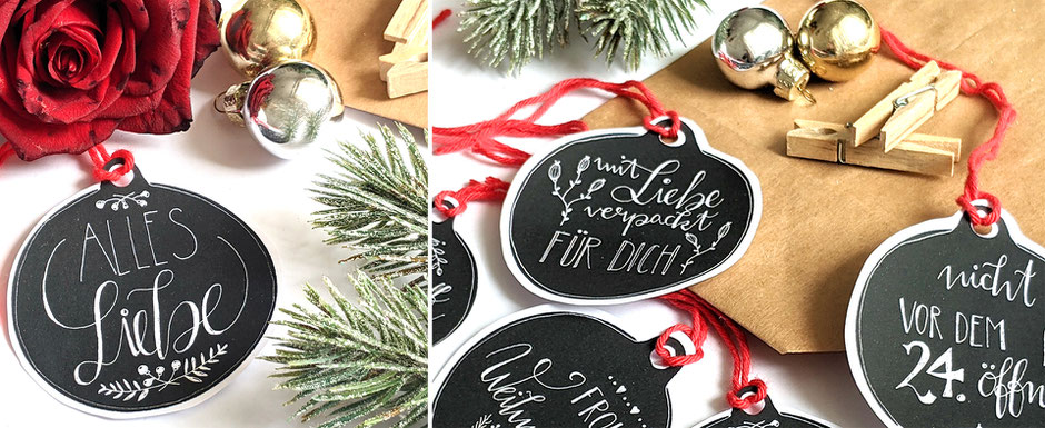 Weihnachten: DIY Geschenkanhänger zum Ausdrucken und Ausschneiden Ulli Verlag