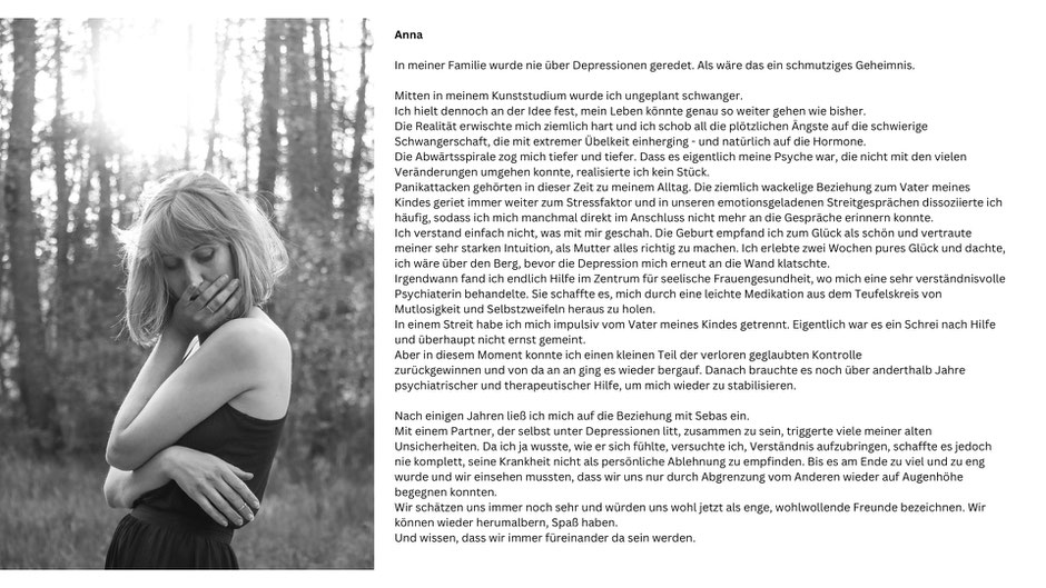 Portrait einer jungen Frau, die sich die Hand halb vors Gesicht hält - emotional fotografiert von Malina Bura für Ausstellung über Depression