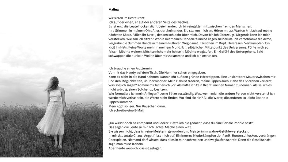 melancholisches Selbstportrait der Fotografin Malina Bura in der Altmark zum Thema Depression und soziale Ängste