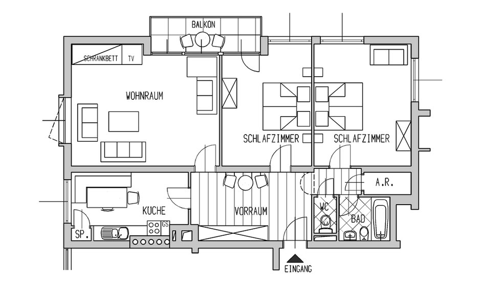 Plan der Stadtwohnung Zell am See