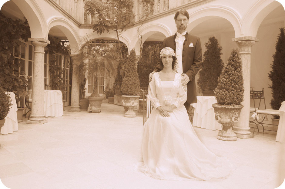 20er Jahre Vintage Hochzeit mit Haarschmuck aus Spitze