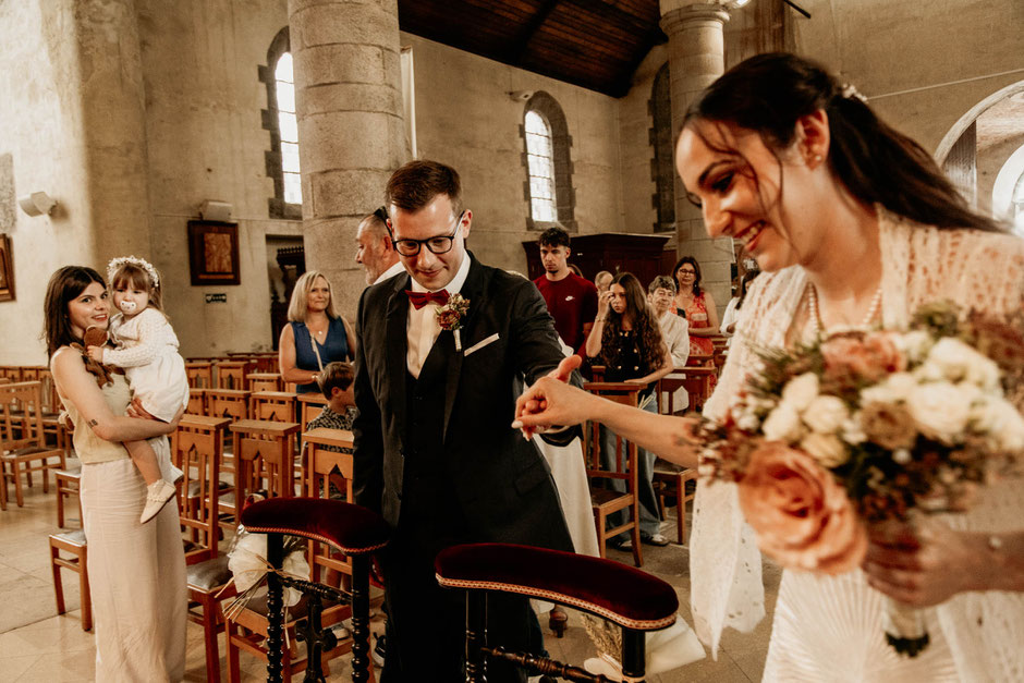 Reportage photo de la cérémonie de mariage surprise à l’église