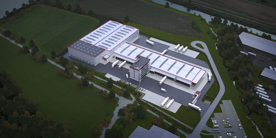 Industrieanlagen 3D Visualisierung, Schenker Schweiz, Lagerhalle Pfungen 