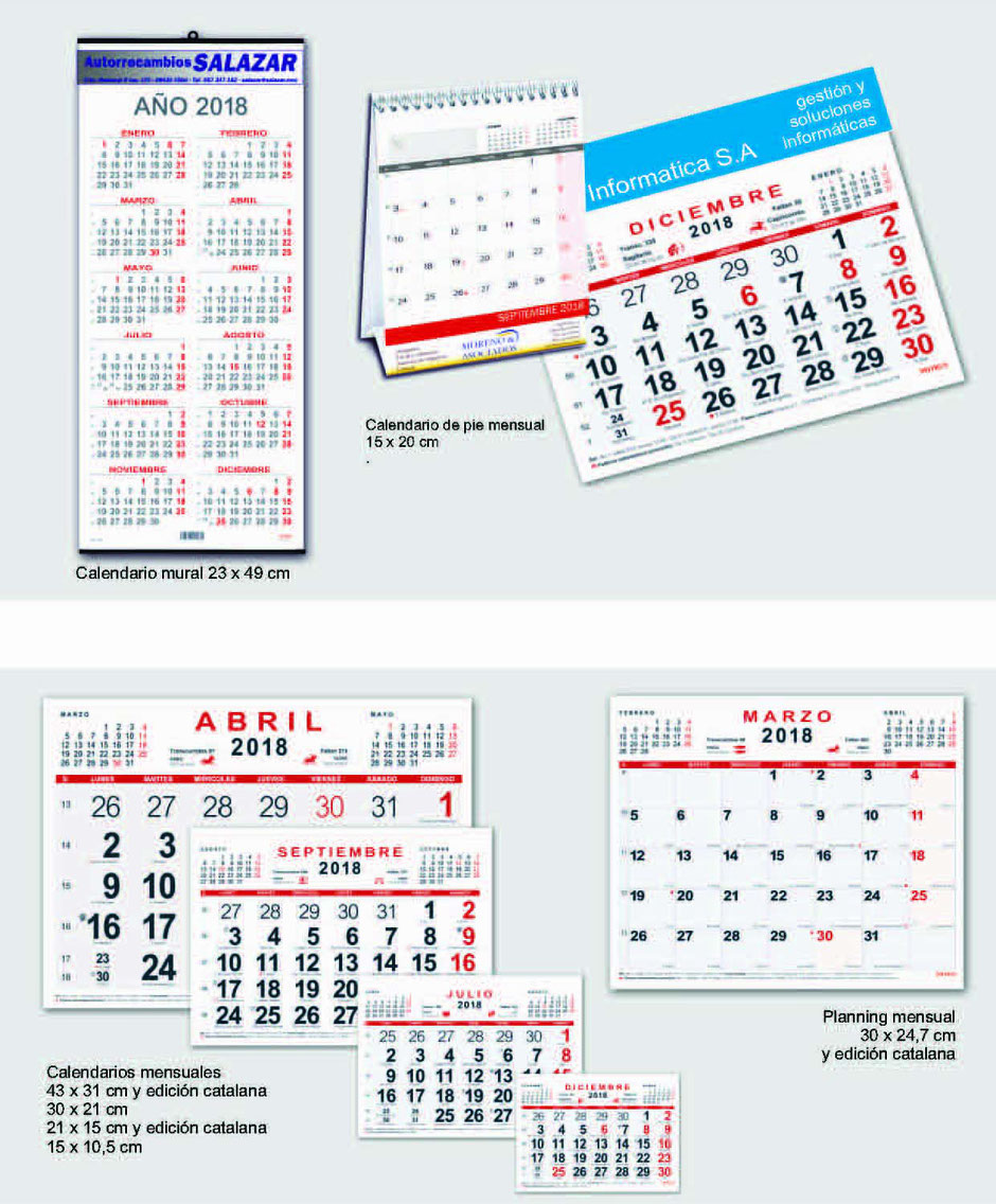 Personalización de Calendarios Myrga 2022