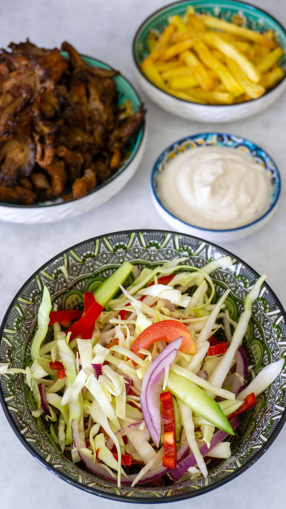 Salat für Schawarma-Rolle 