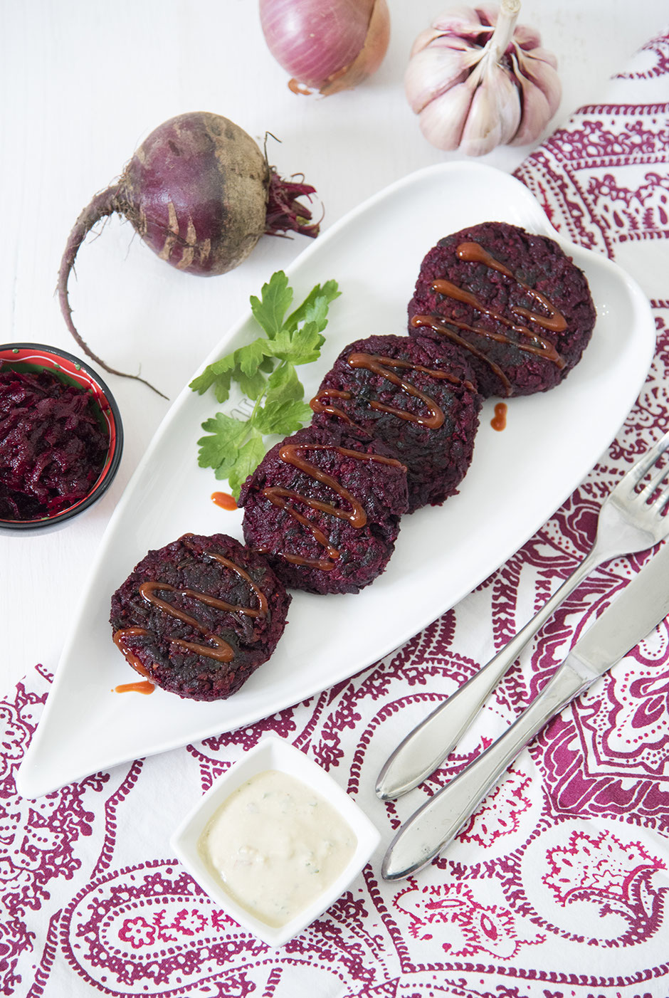 Rote Beete  Bratlinge vegan