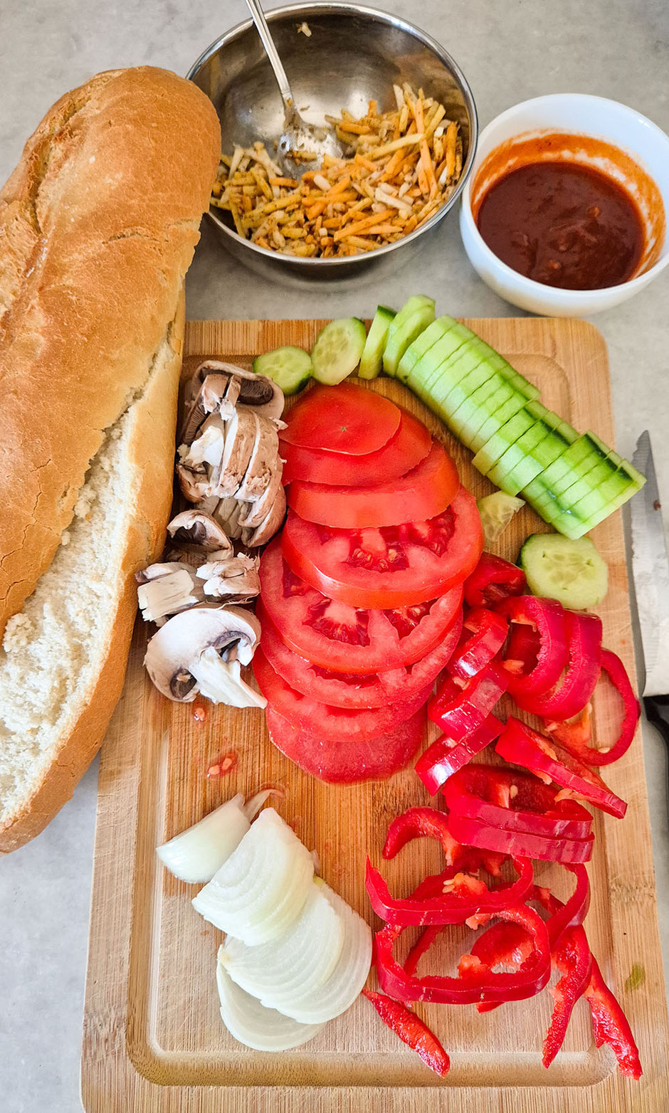 Zapiekanki mit Gemüse vegan