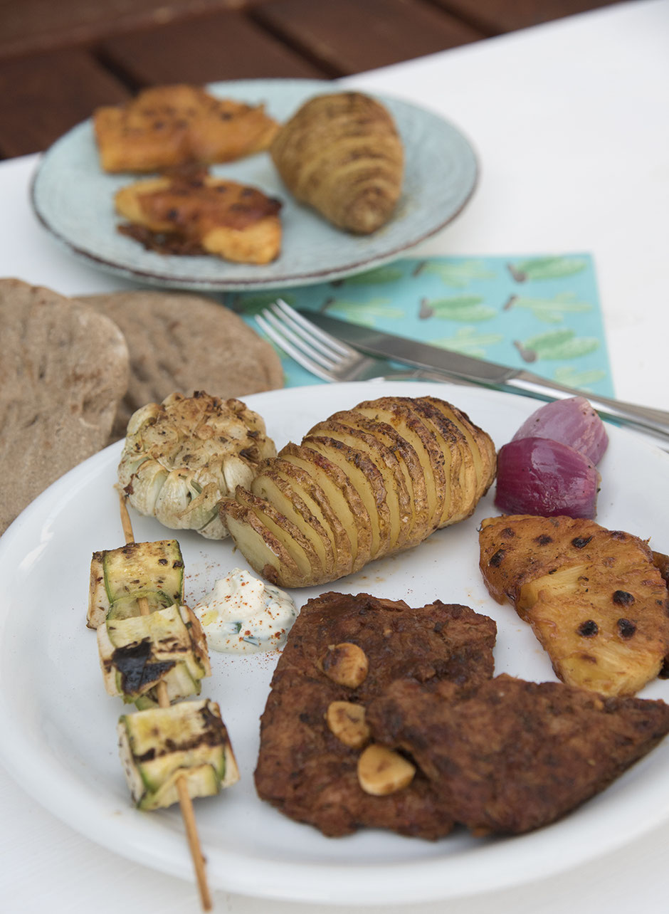 Veganer Grillteller
