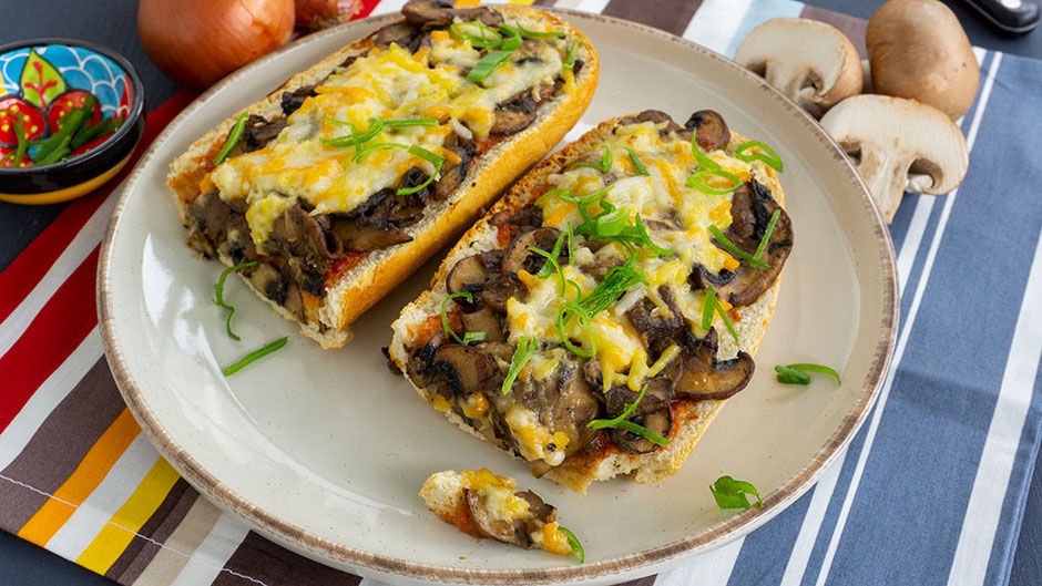 Zapiekanki mit Pilzen vegan