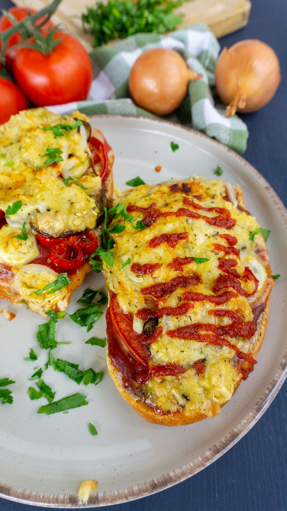 Zapiekanki mit Gemüse vegan