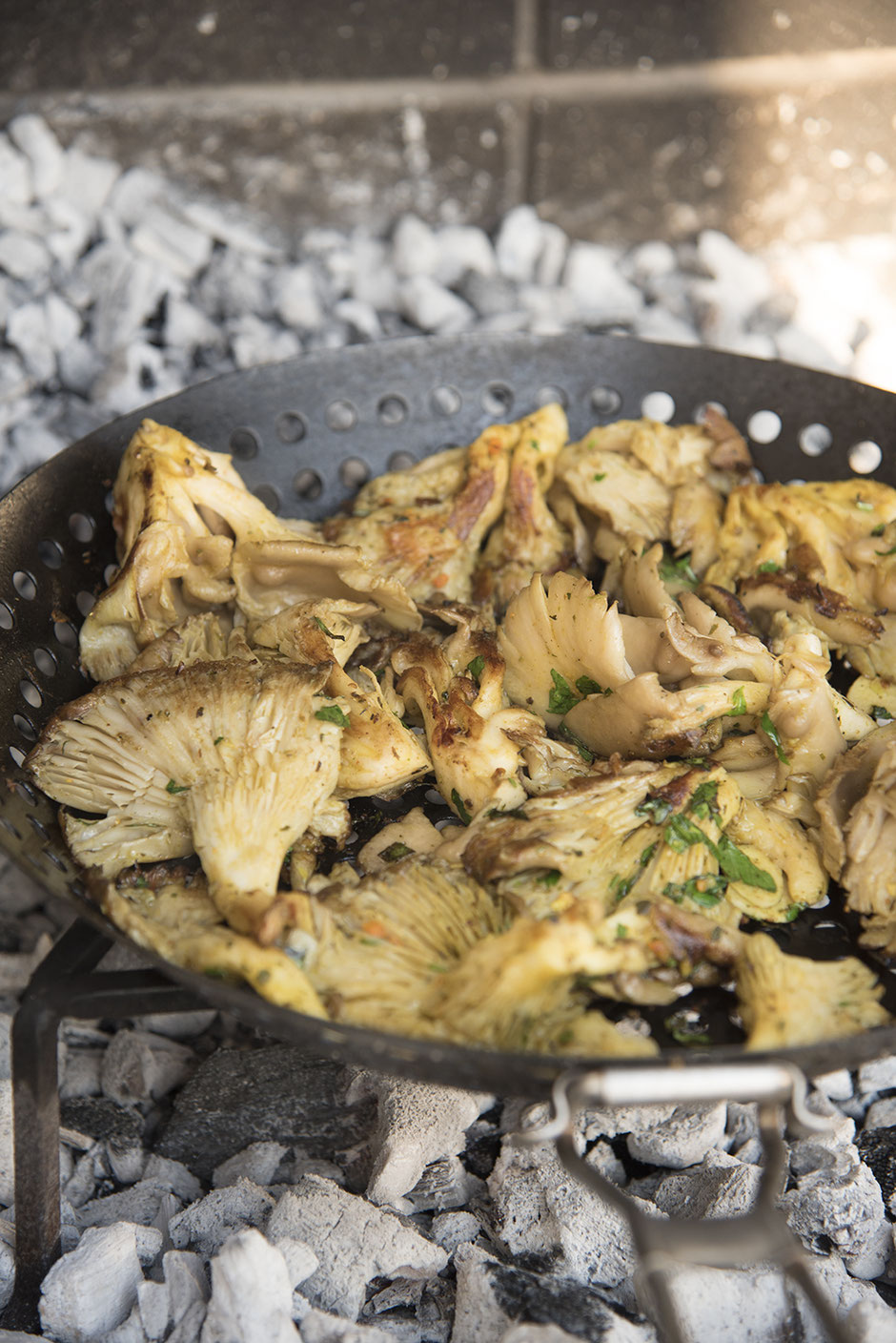 Marinierte Austernpilze für den Grill