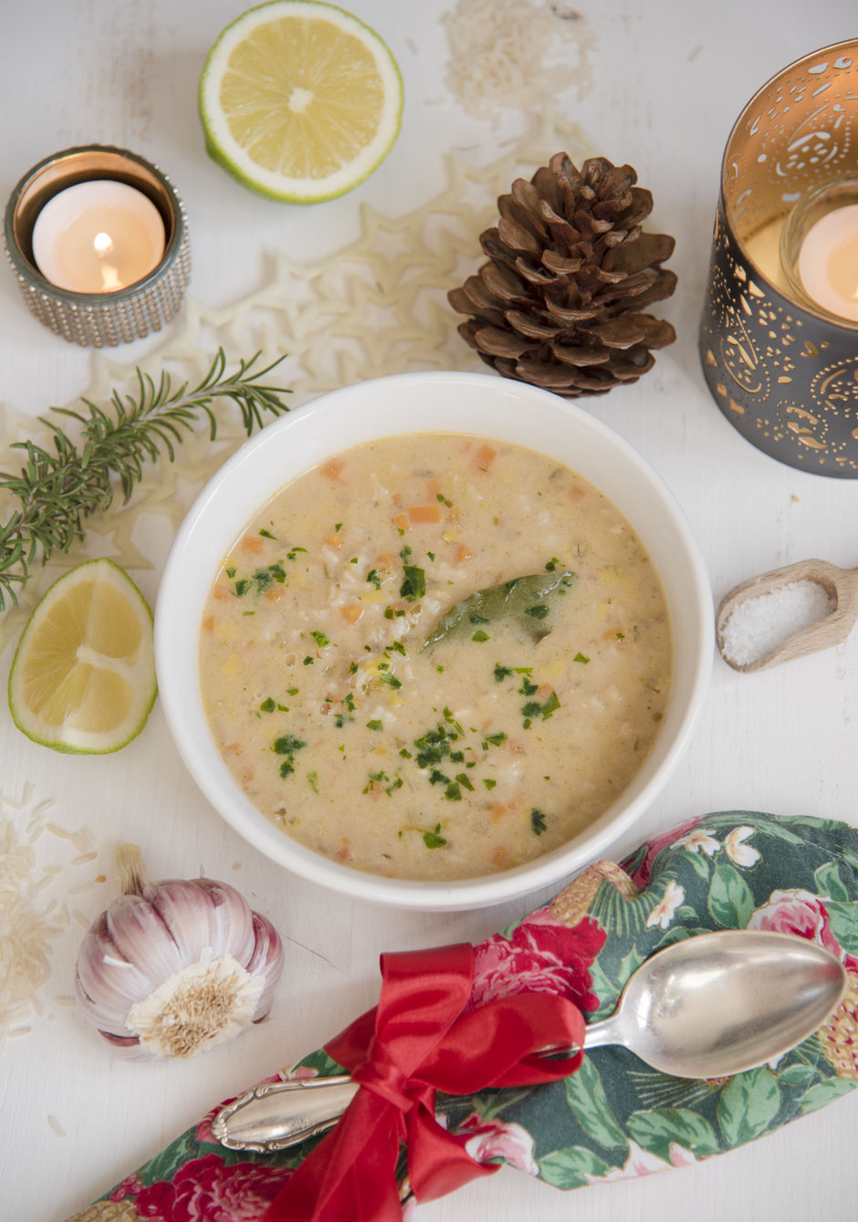 Avgolemono, Eizitronensuppe vegan