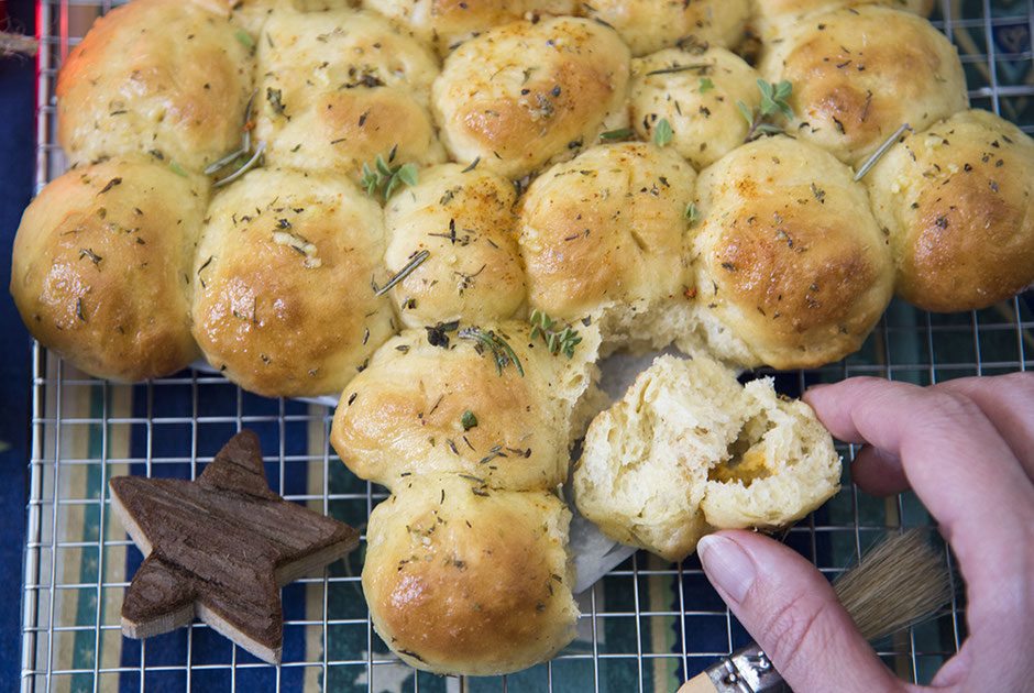 Bubble Bread gefüllt