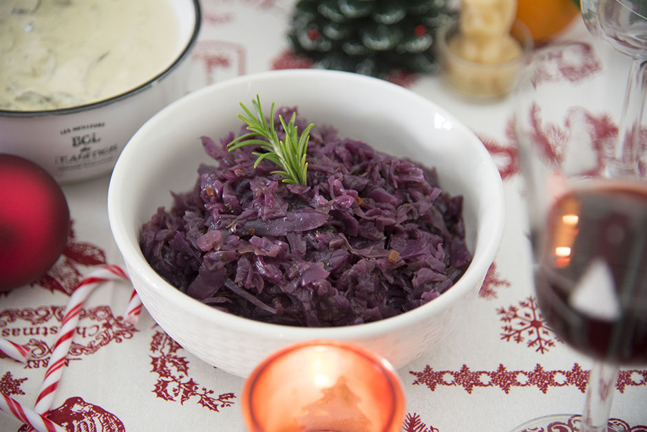 Weihnachtlicher Apfelrotkohl vegan