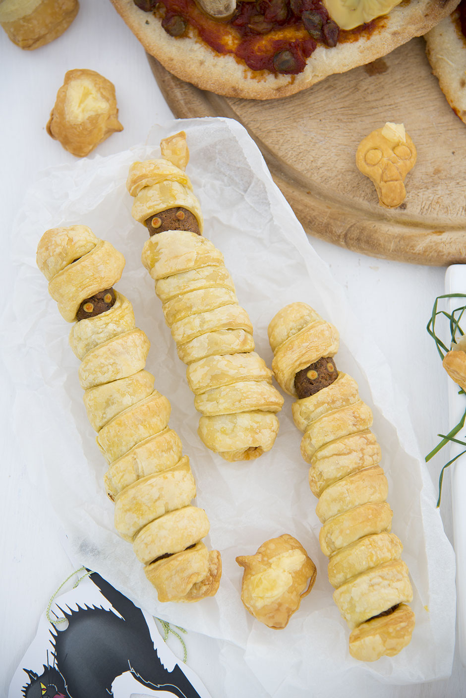 Halloween Würstchen Mumien vegan