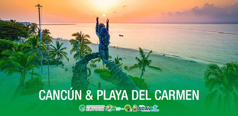 Nos sorprenden los bellos atardeceres en las costas de Quintana Roo, en Cancún y aquí en Playa del Carmen tenemos una de las esculturas más importantes y, sabías qué, el Portal Maya, representa el inicio de una nueva era que durará 5 mil 125 años